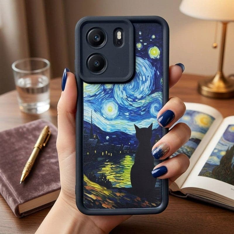 Trendy Printed Pattern Phone Case - Soft Silicone Shockproof & Camera Protection Cover for Oppo A5X