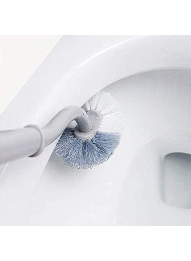 Japanese Style Toilet Brush Long Handle Soft Plastic Toilet Cleaning Brush No Dead Ends Wall-mounted Toilet Household Brush A-251 Toilet Brush Holders (5)