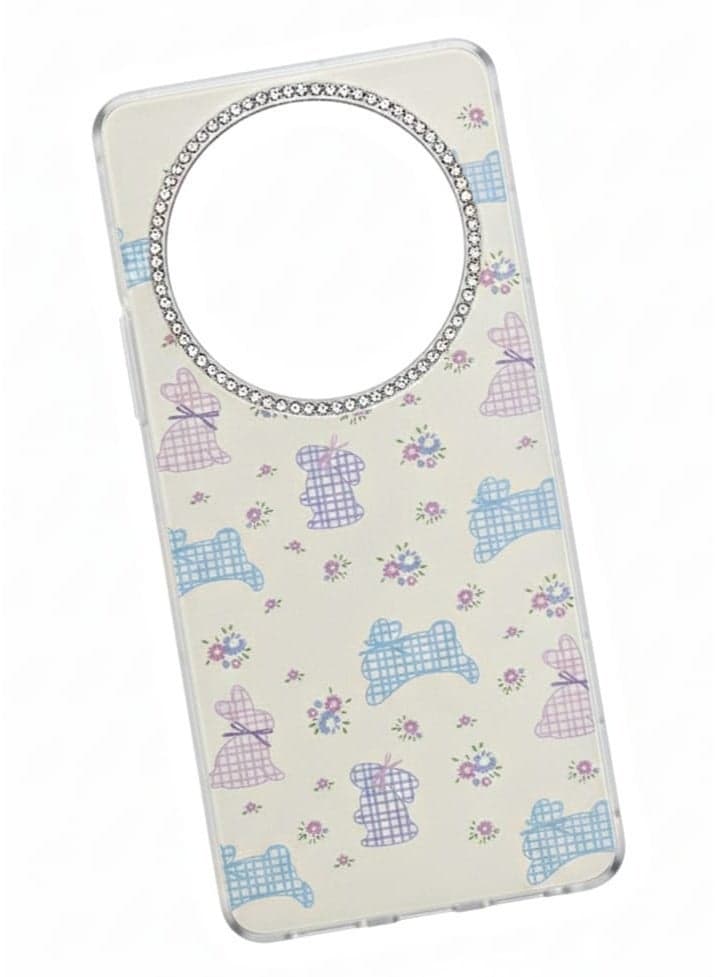 A premium case for Honor Magic 7 Pro featuring cute bunnies and flowers Cases & Covers (٢)