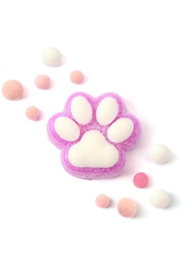 Irokasbar Taba Squishy Cat Paw Squeeze Toys for Kids, Kawaii Squishy Fidget Toys, Cute Things for Teen Girls and Boys, Cat Themed Teenage Girl Gifts Trendy Stuff (Purple Plush Cat Paws)
