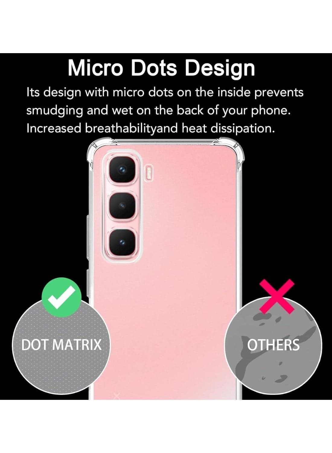 Transparent thermoplastic polyurethane protective case for Infinix Hot 60 Pro Plus phone with four transparent shockproof corners for Infinix Hot 60 Pro + Pro Plus phone, military-grade Cases & Covers (٥)