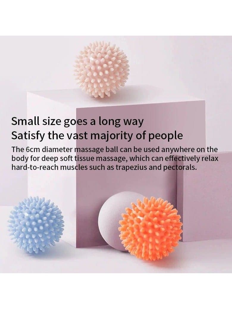 Blister Massage Ball, Spiky Feather Massager Ball, Automatic Tissue Massager for the Feet, Sensory Ball to Treat Inflammation, Size 7 cm, Multi-Colour, from SportQ, Softballs (٩)