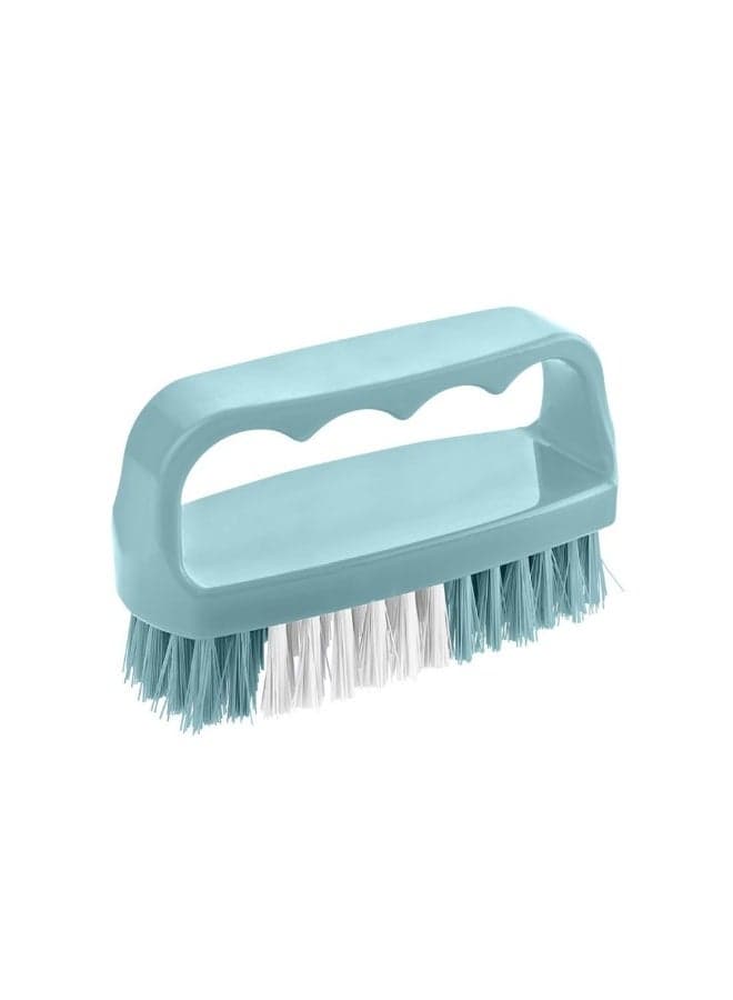 Hand & collar cleaning brush with comfortable grip heavy duty bristles for clothes and fabric care multi-use hygiene brush 9.7 × 4 × 5.5 cm blue