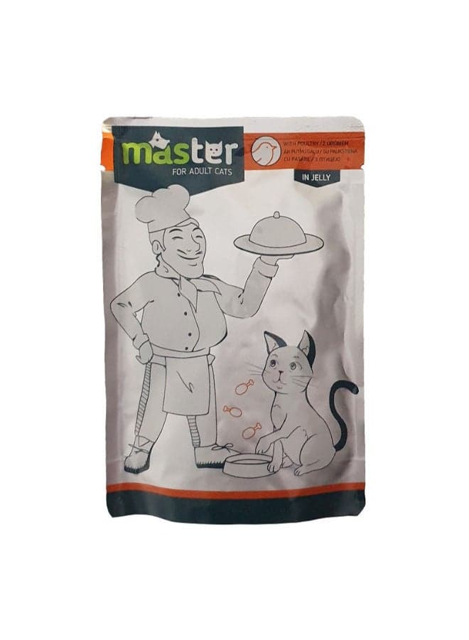 Master Cat Wet Food Adult with poultry - Pouch 80 g Cat Wet & Canned Food