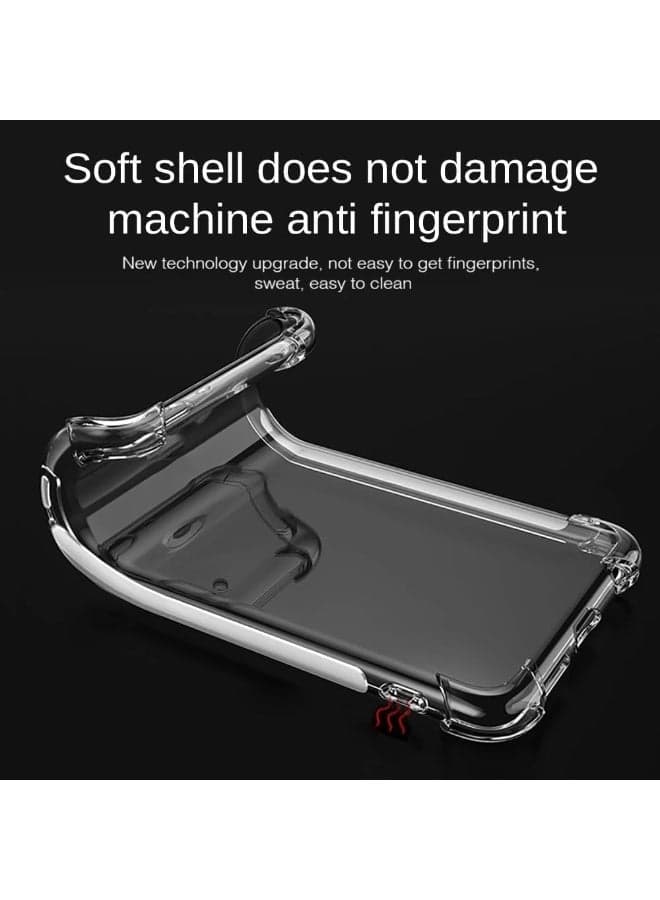Transparent case compatible with Infinix Note 50s, soft transparent back cover made of thermoplastic polyurethane with air cushion on 4 corners, shockproof and camera lens protection (٥)