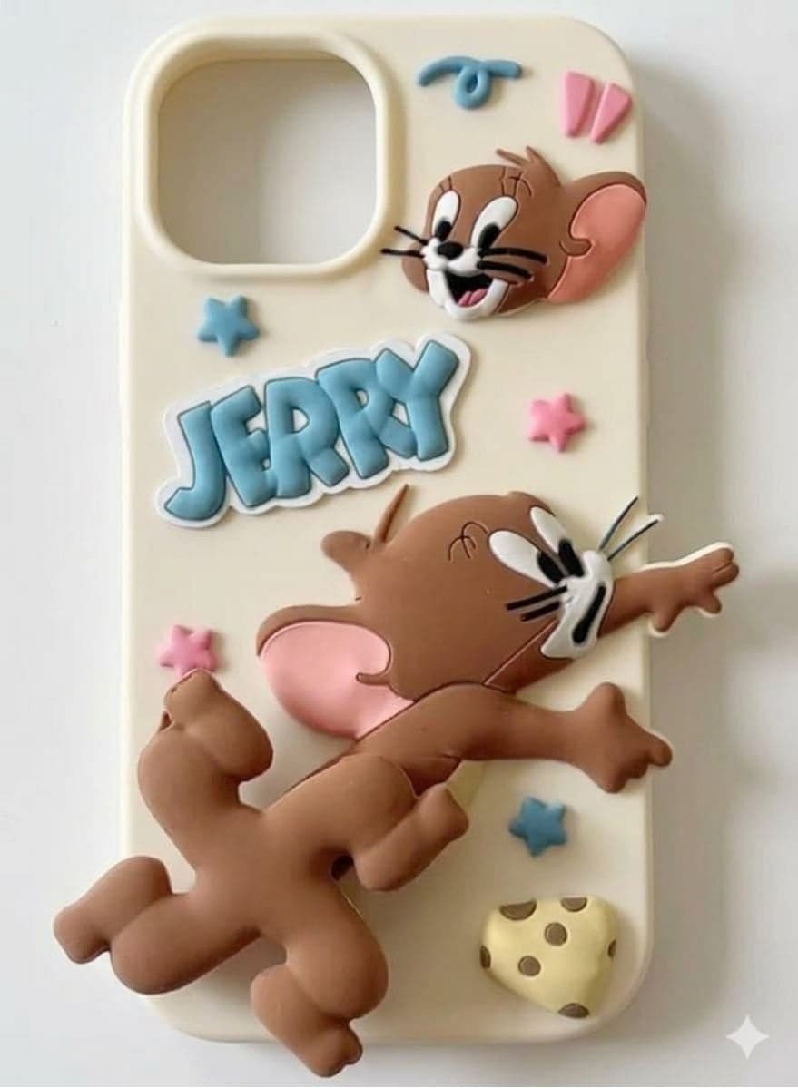 Silicone Case Compatible with iPhone 15 Pro Case Cartoon 3D Rotating Shockproof Anti-Fingerprint Funny Fashion Style (Beige) Cases & Covers