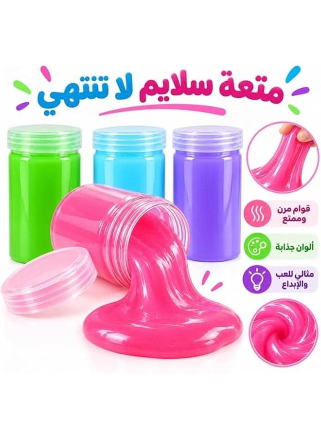 First Choice Transparent Flexible Crystal Slime for Kids – Stretchy Stress-Relief and Creativity-Boosting Toy – Assorted Cheerful Colors (Single Pack – 238g) Slime & Putty Toys (٣)