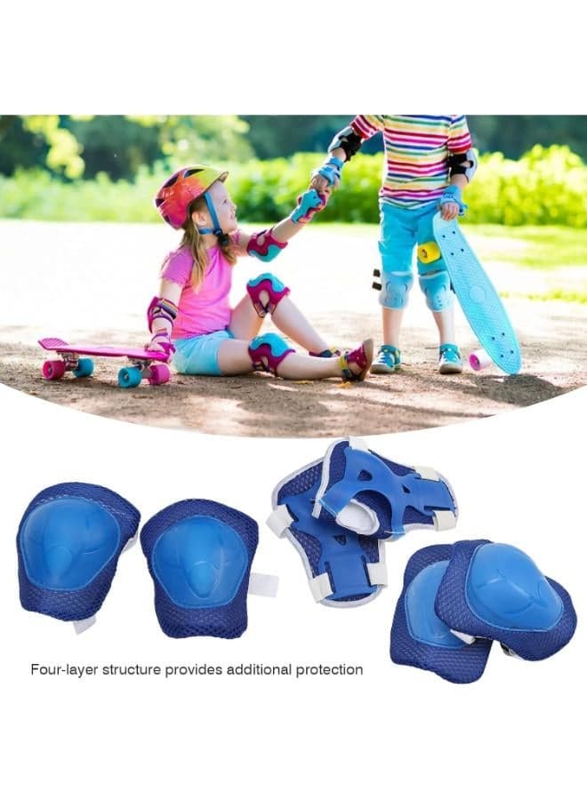 G-50 Kids Protective Gear Set 6PCS for Skating Cycling Scooter, Blue (٣)