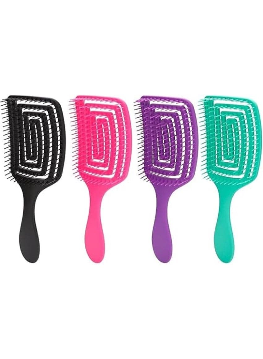 Anti-static detangling hairbrush - Painless detangling massage comb for women, men and children for long, thick and curly hair (random color)