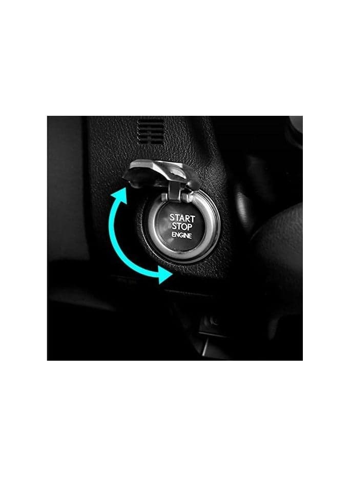 Carbon Fiber Start/Stop Engine Button Cover Compatible Toyota Dashboard Covers (٢)