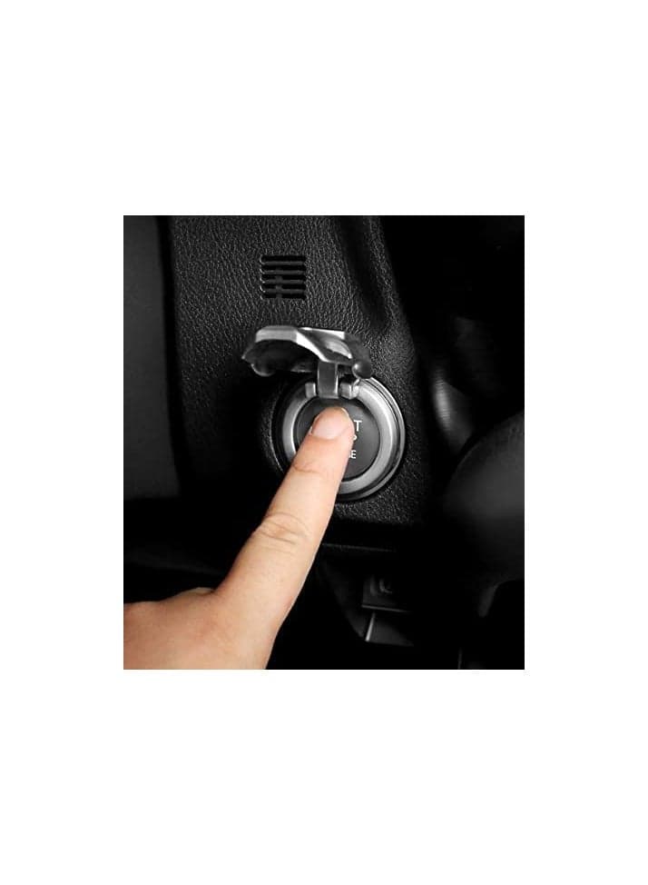 Carbon Fiber Start/Stop Engine Button Cover Compatible Toyota Dashboard Covers (٣)