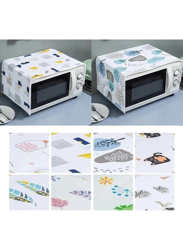 Microwave Cover 1 Piece Corrugated Cover with Waterproof, Dust and Stain Resistant Cover * Imported Waterproof Tarpaulin Material Storage Sets (٣)
