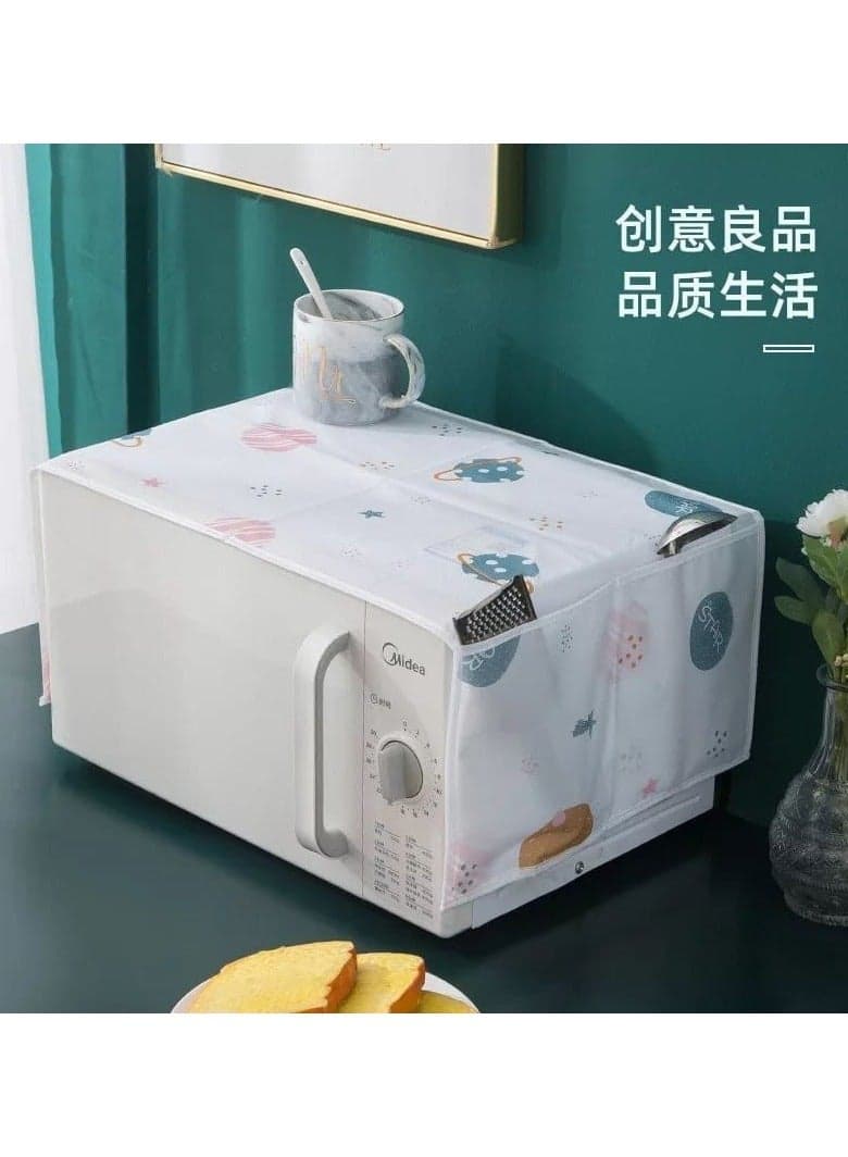 Microwave Cover 1 Piece Corrugated Cover with Waterproof, Dust and Stain Resistant Cover * Imported Waterproof Tarpaulin Material Storage Sets