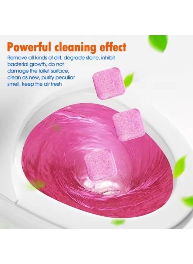 Fast-dissolving toilet cleaning tablets with a fruit scent for instant removal of urine stains with deodorizing and toilet cleaning properties (12) Bathroom Cleaners (٦)