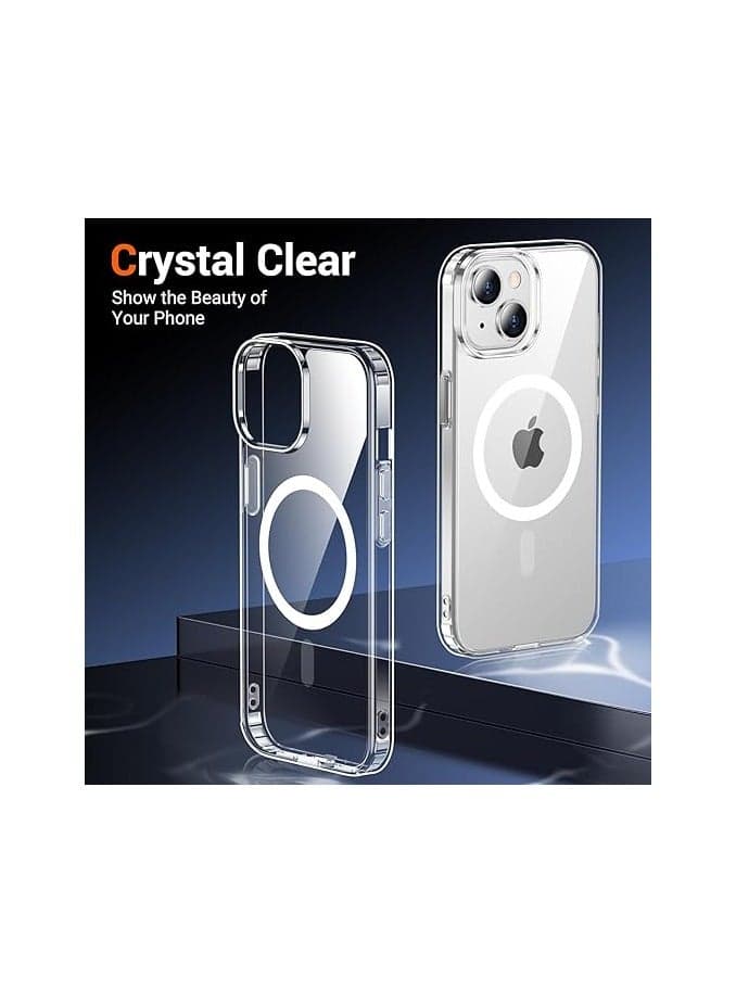 Magsafe Case for iPhone 13 - Magsafe Clear Cover Magnetic Wireless Charging Support, Shockproof Protection, Scratch-Resistant, Anti Yellowing for iPhone 13 / iPhone 14 - Clear (5)