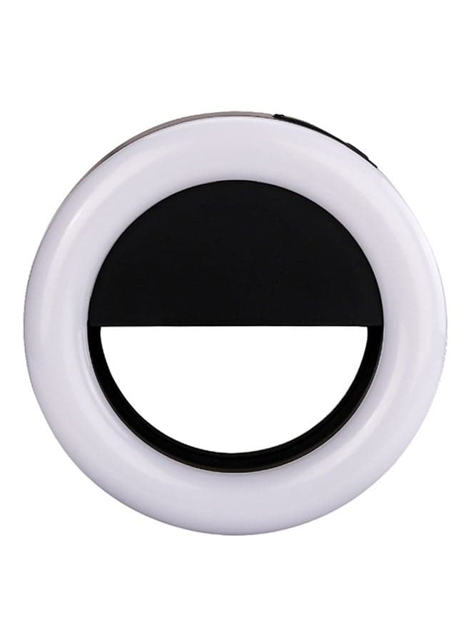 Rechargeable 36-LED Selfie Ring Light Black/White Photography Lights