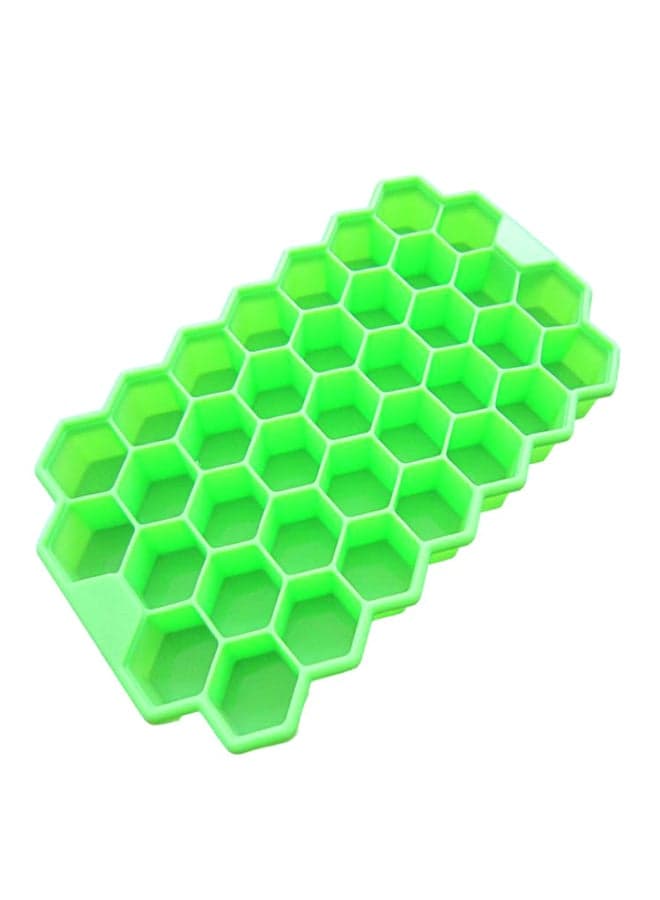 Silicone Ice Cube Mold Tray Green 23.8x12.1x1.1centimeter