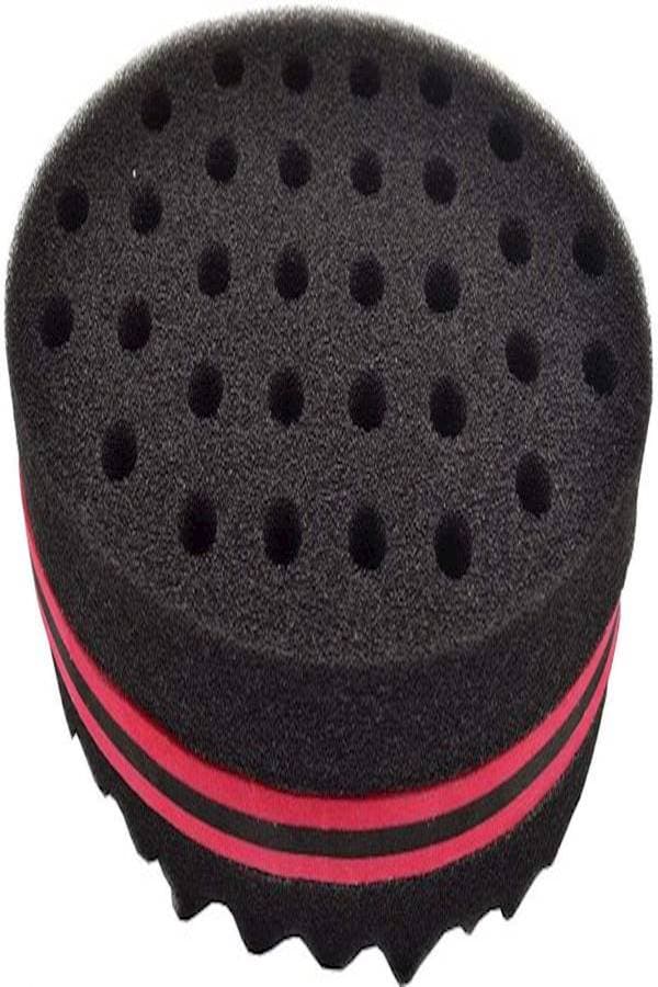 Double Side Wave Curl Sponge Brush Black/Pink