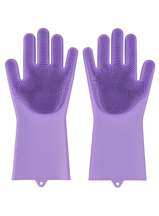 Magic Dish Washing Gloves Purple 13 x 5inch Safety & Security Gloves