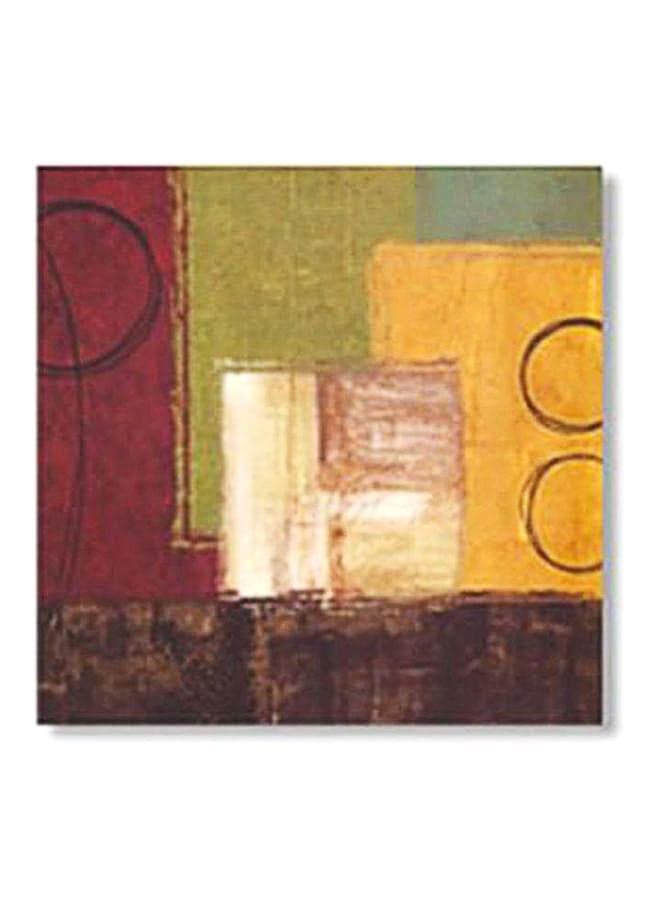 Printed Tea Coaster Yellow/Red/Green 20x20cm