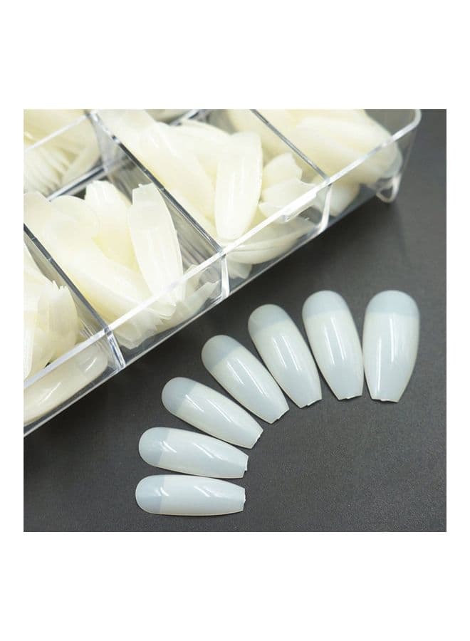 100-Piece False Nails White Press On False Nails (4)