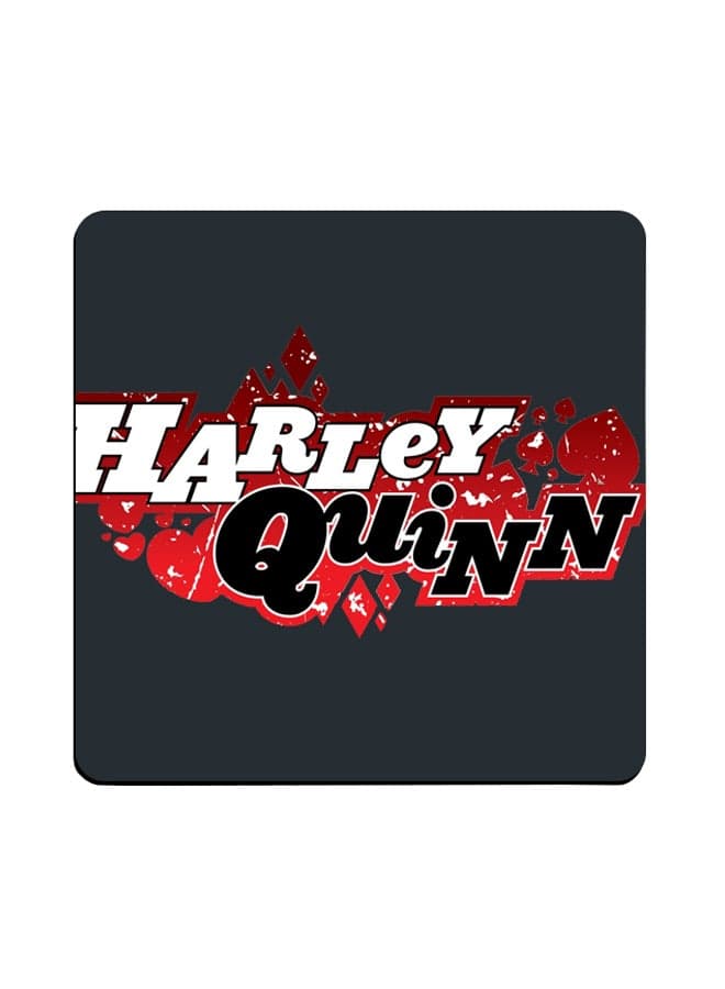Text Printed Coaster Multicolour 9x9cm