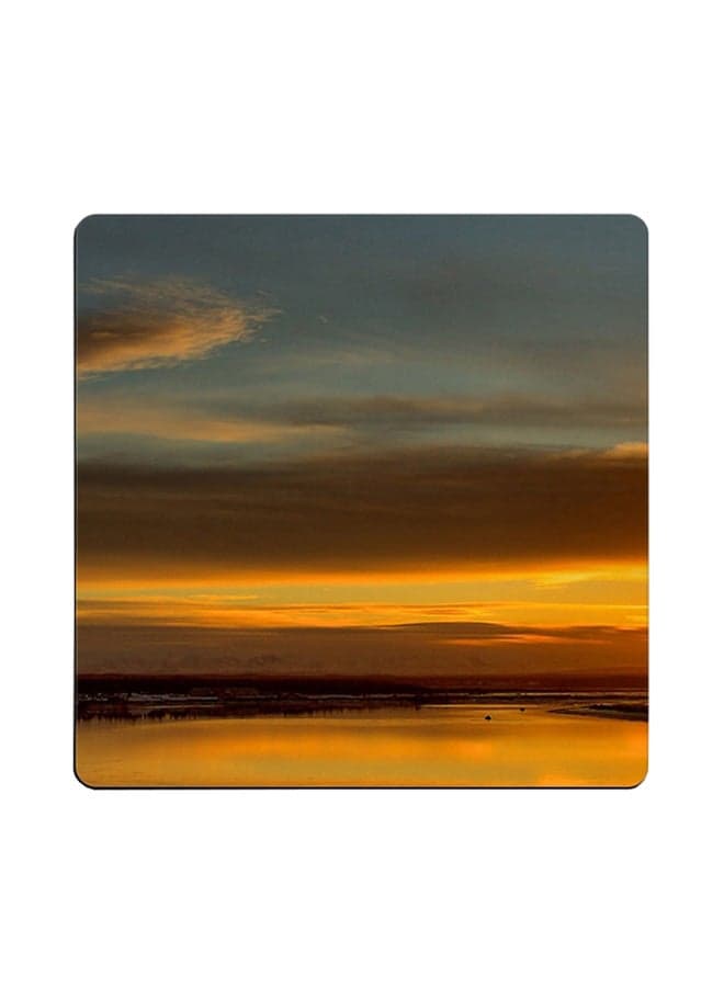 Kyle Waters Alaska Landscape Printed Coaster Multicolour 9x9cm