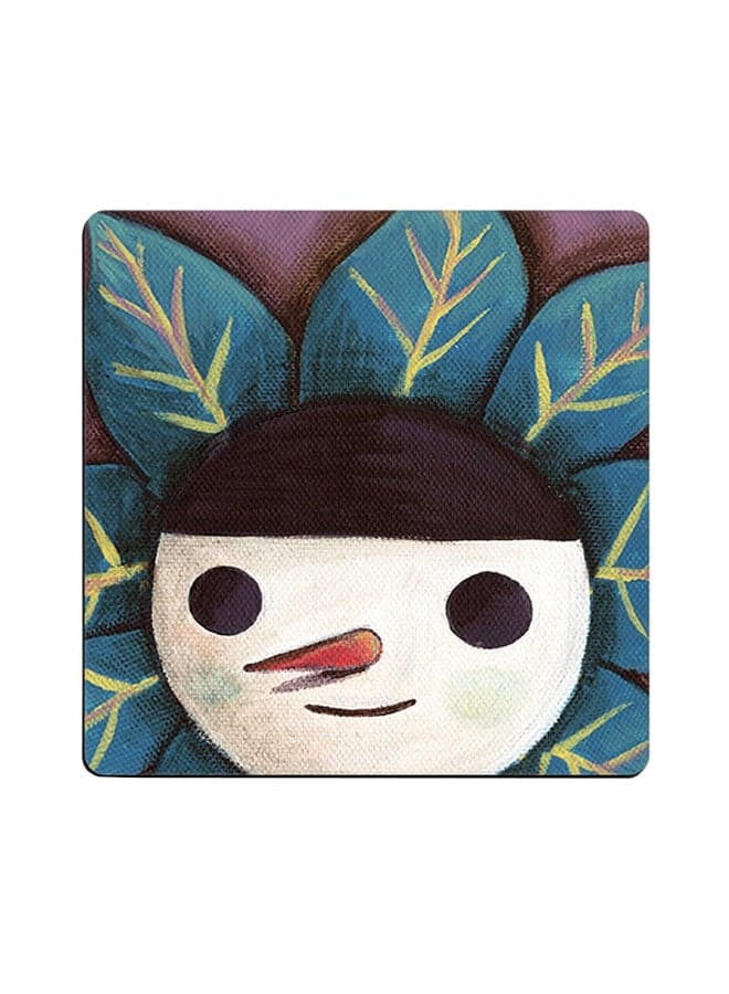 Cartoon Printed Coaster Multicolour 9x9cm
