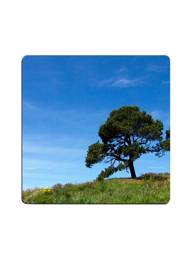 Printed Wooden Coaster Multicolour 9x9cm