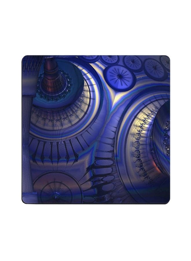 Printed Wooden Coaster Multicolour 9x9cm
