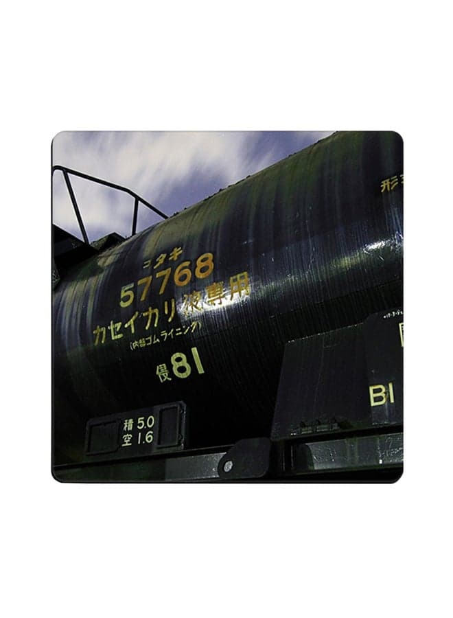 Printed Wooden Coaster Multicolour 9x9cm