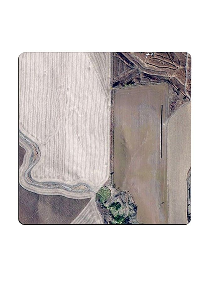 Printed Wooden Coaster Multicolour 9x9cm