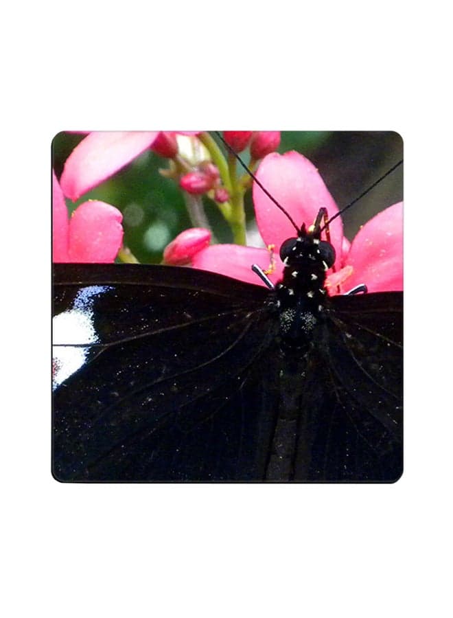 Printed Wooden Coaster Multicolour 9x9cm