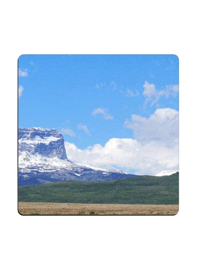 Nature Printed Coaster Multicolour 9x9cm