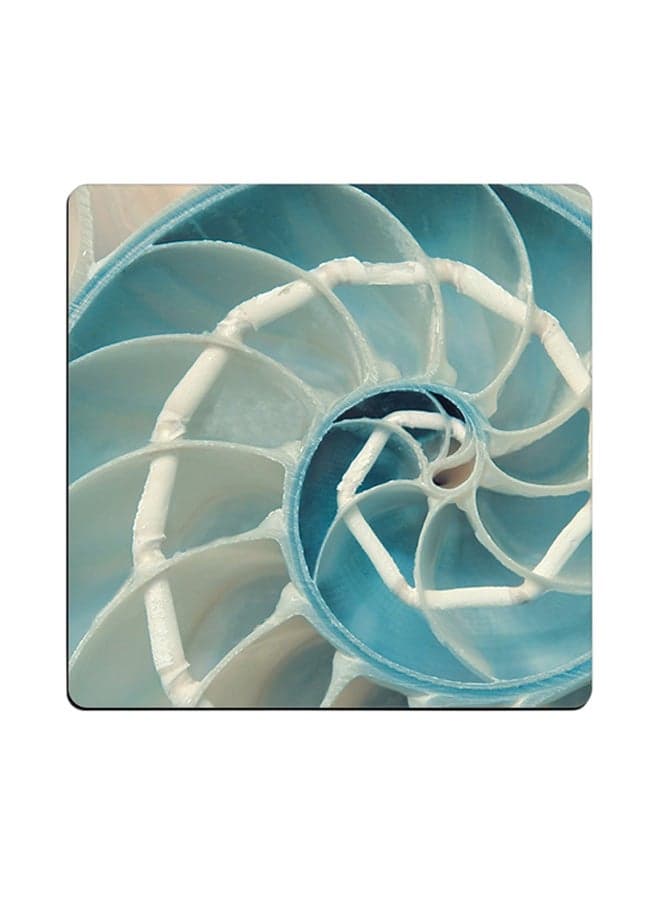 Printed Coaster Blue/White 9x9cm