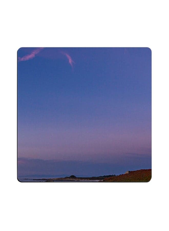 Sky Printed Coaster Blue 9x9cm