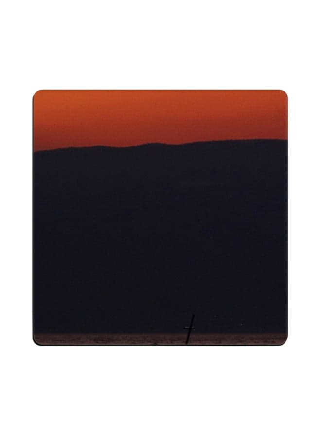 Printed Coaster Black/Red 9x9cm