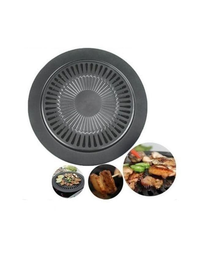Smokeless Indoor Barbeque Grill Pan Black Grilling Pans (٣)