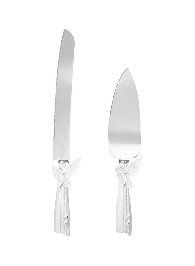 2-Piece Stainless Steel Wedding Cake Knife And Server Cake Supplies