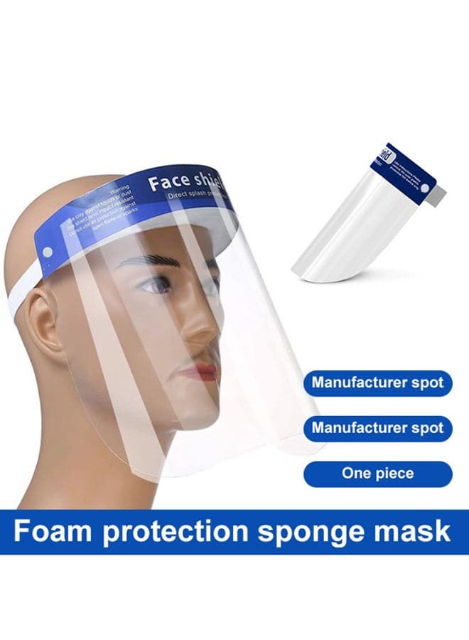 Adjustable Anti-Smoke Face Shield Mask Clear/Blue Facility Safety Products (٣)