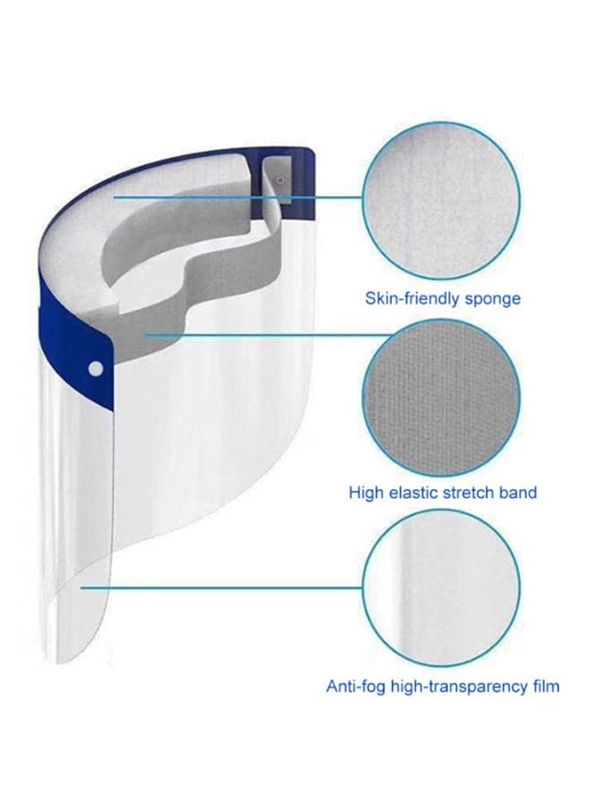 Adjustable Anti-Smoke Face Shield Mask Clear/Blue Facility Safety Products (٤)