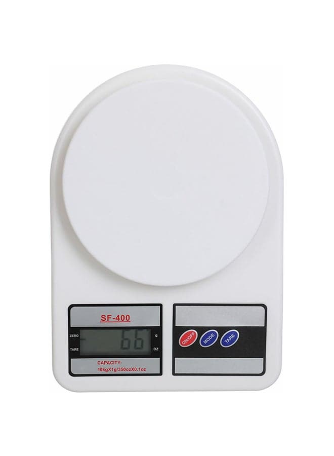 Small Digital Kitchen Weighing Scale 10 Kg White 248grams