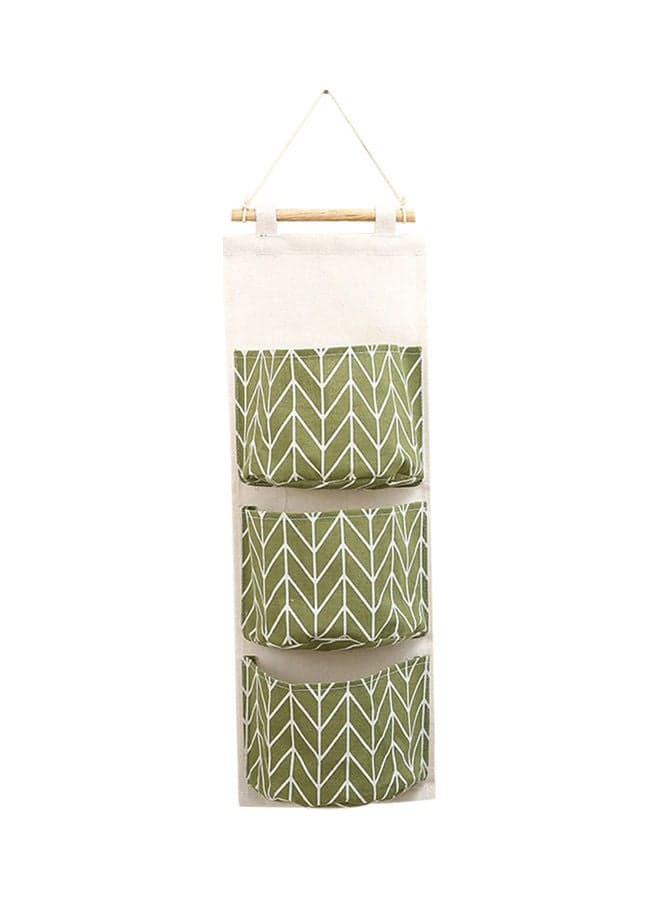 3 Pockets Wall Door Closet Home Hanging Storage Bag Linen Fabric Organizer Pouch Multicolour Closet Systems