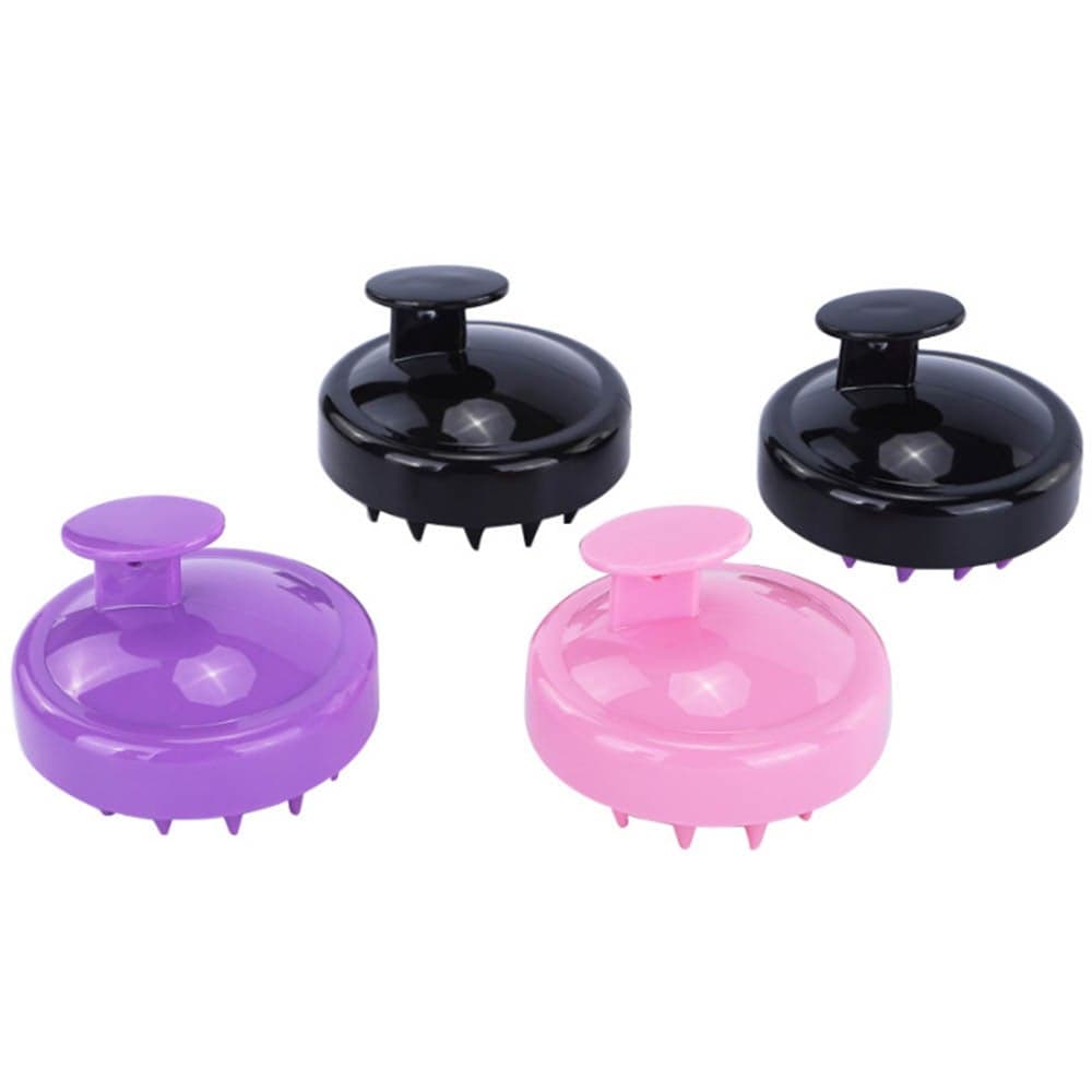 Soft Silicone Hair Scalp Massager Shampoo Comb Black 8 X 8 X 8cm Styling Accessories (٧)