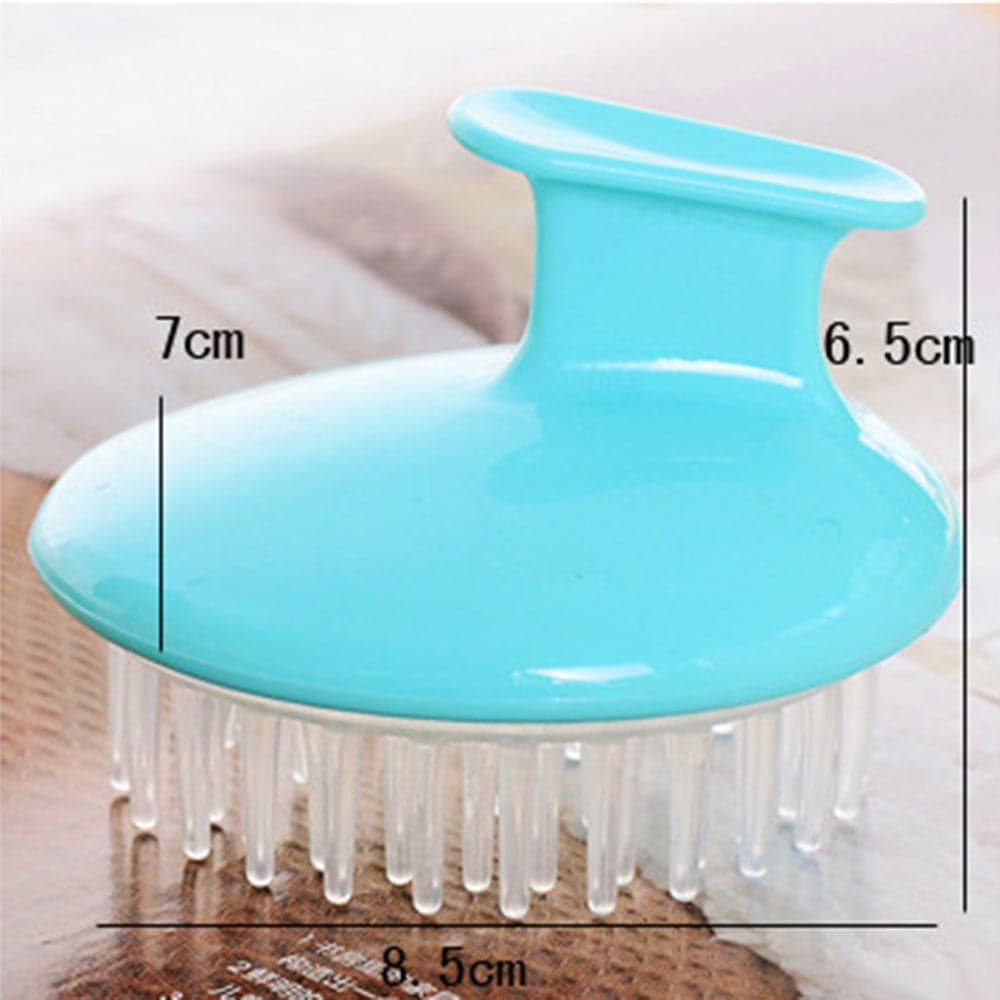 Silicone Head Body Shampoo Scalp Massage Brush Pink 9 x 7 x 7cm Styling Accessories (٣)