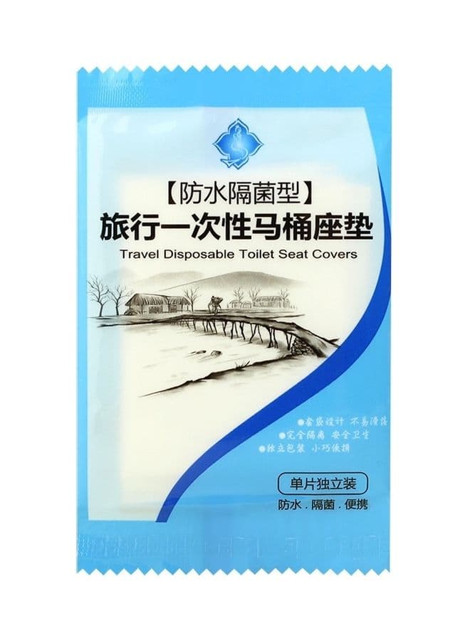 50 Pieces Travel Disposable Toilet Seat Cover Mat Toilet Paper Pad Multicolour 16x7x11cm Household Cleaning Supplies (٣)