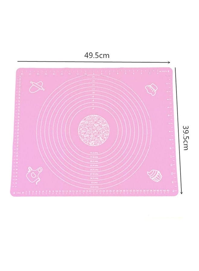 Silicone Baking Mat Dough Maker Pad With Measurements, Dough Rolling Mat, Non-slip Non-stick Rolling Pastry Mat For Kitchen Birthday Wedding Party Pink 12*4*10cm Baking & Cookie Sheets (٤)