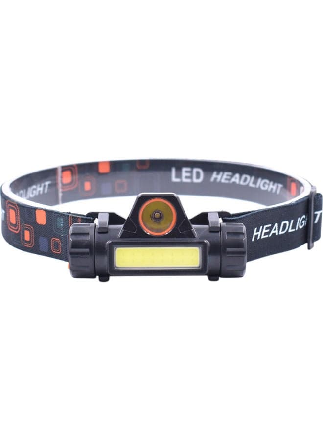 Mini USB Rechargeable COB LED Headlamp Black 9.00x6.50x6.50cm Lighting Set