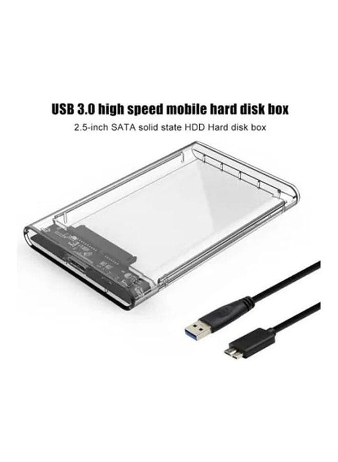 2.5 Inch case External Hard Drive Enclosure With Blue LED & Cable USB3.0 To SATA Portable Clear Laptop Screen Protectors