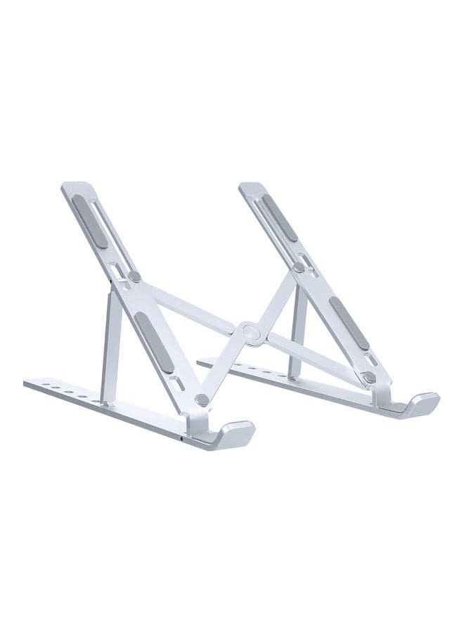 Heightening Aluminum Alloy Foldable Laptop Stand 26 x 2 x 6cm Silver (3)